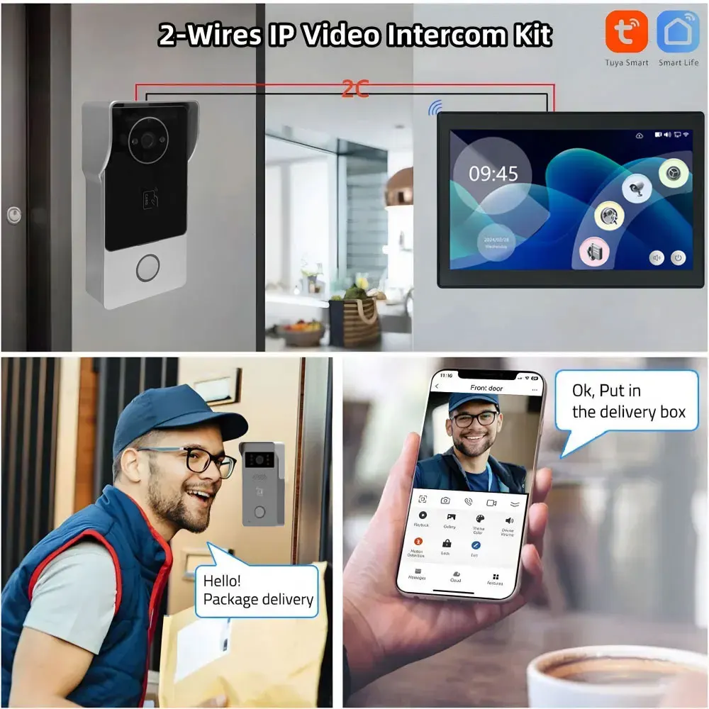 Беспроводная wi-fi 2-проводная видеодомофонная система - Фотография_2