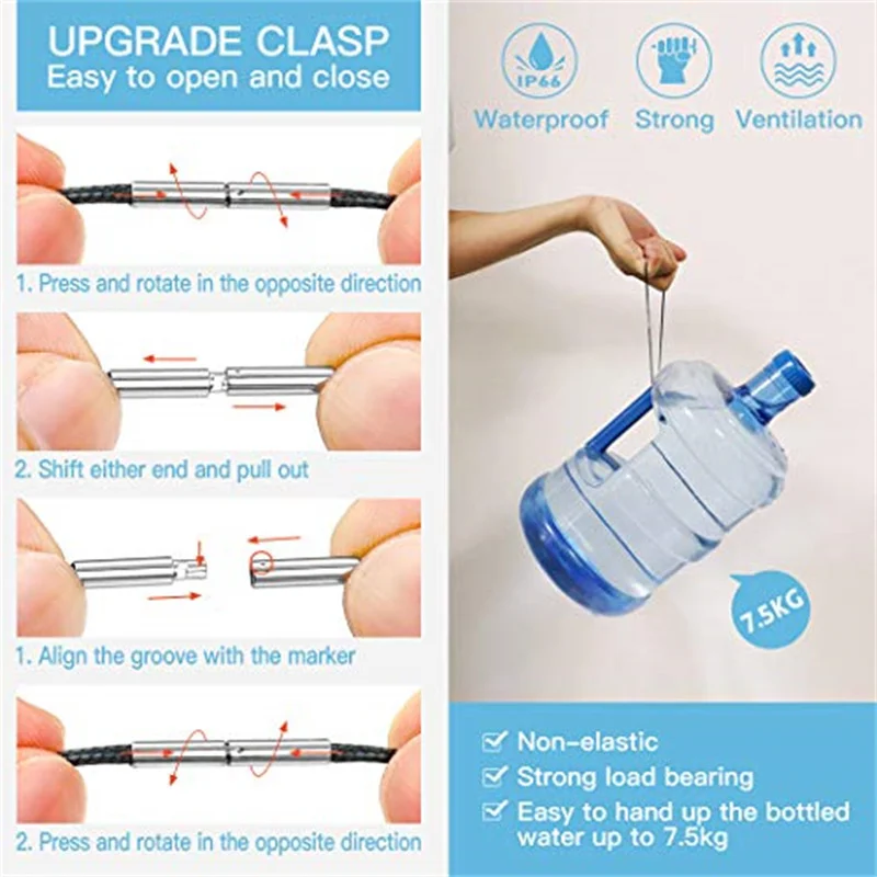 Черное ожерелье из натуральной кожи с застежкой - Фотография_5