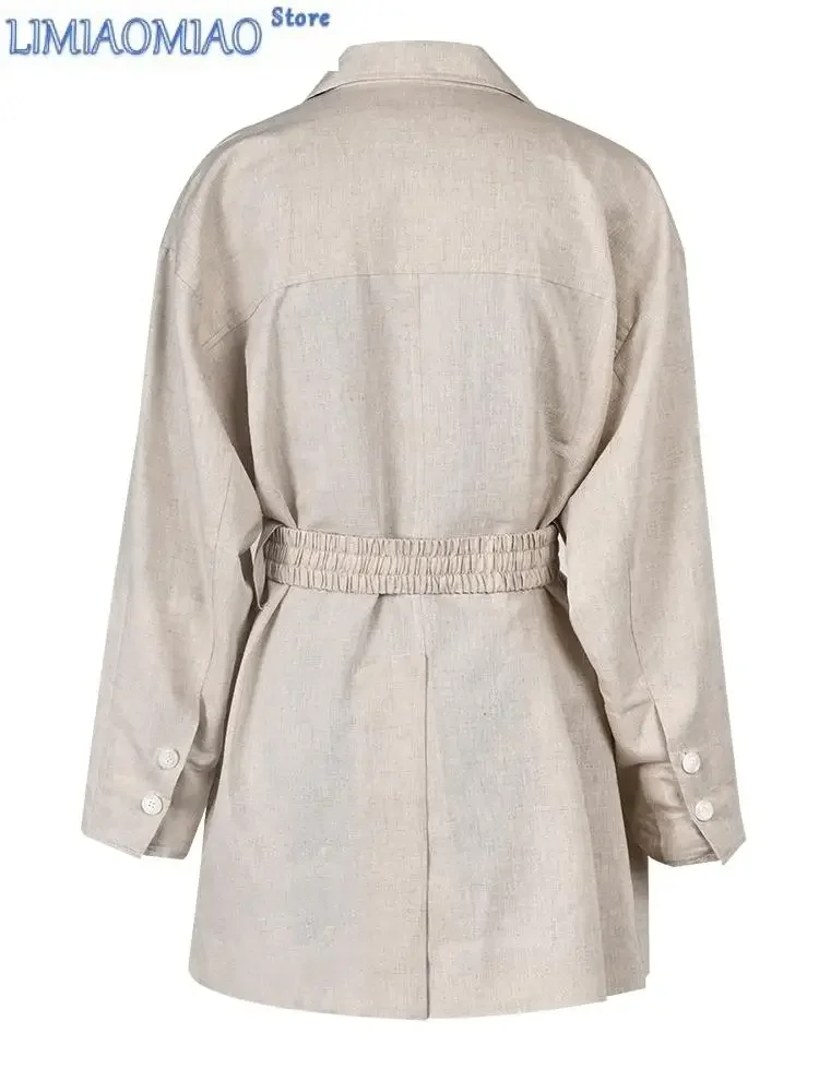 Женская двубортная свободная куртка - Фотография_3