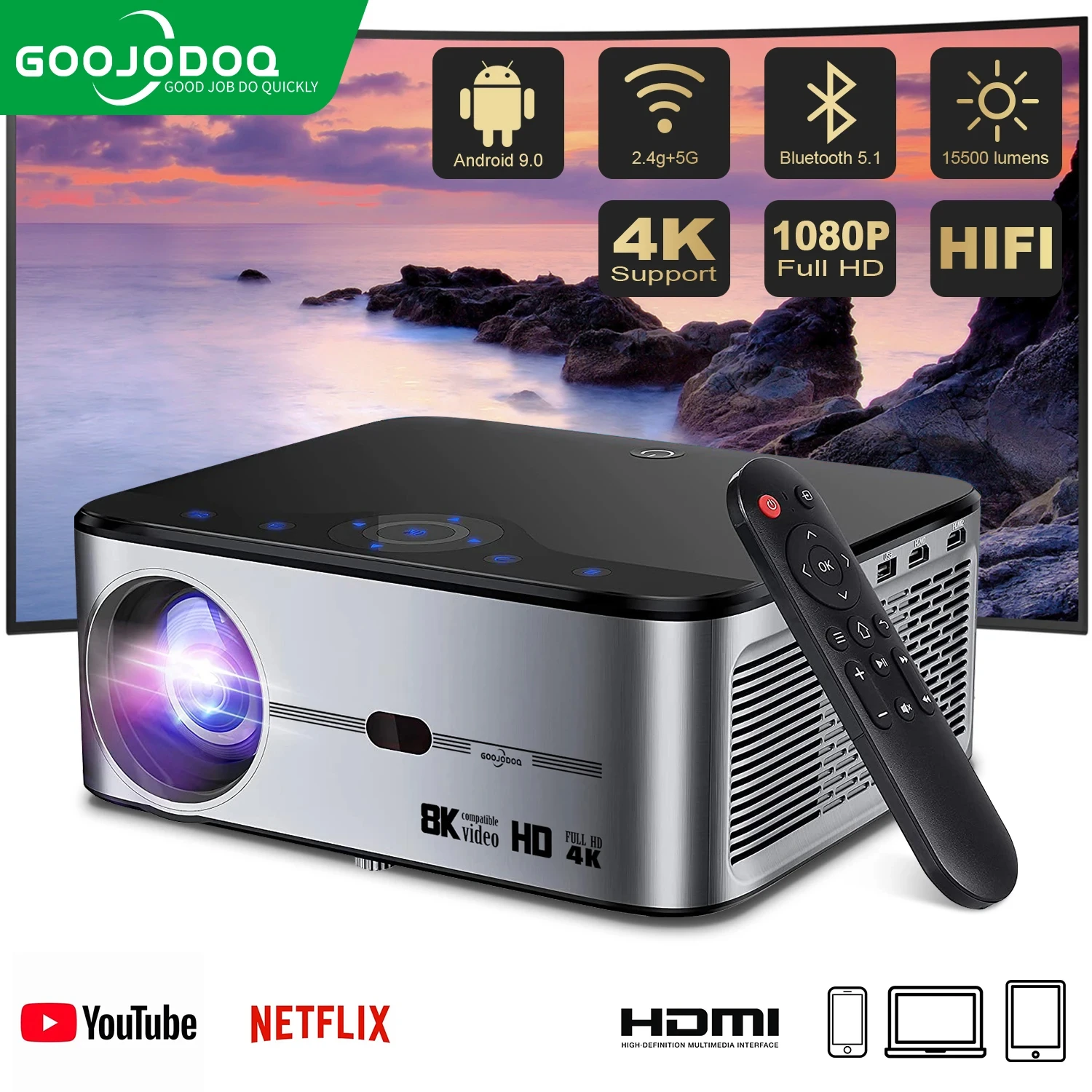 Goojodoq full hd 1080p проектор