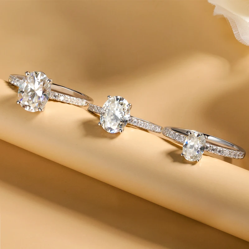 Nkhog 1ct 2ct 3ct овальное кольцо - Фотография_3