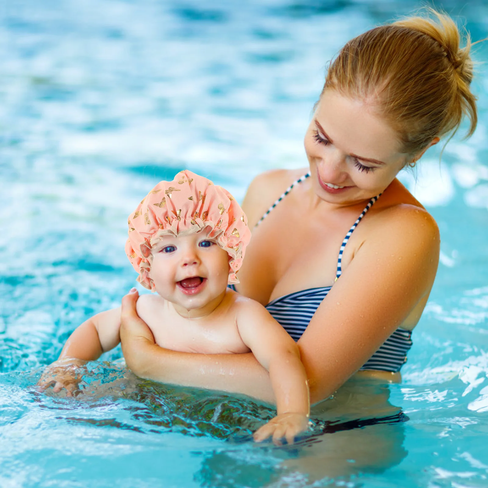 Водонепроницаемая детская шапочка для душа и ванны - Фотография_6
