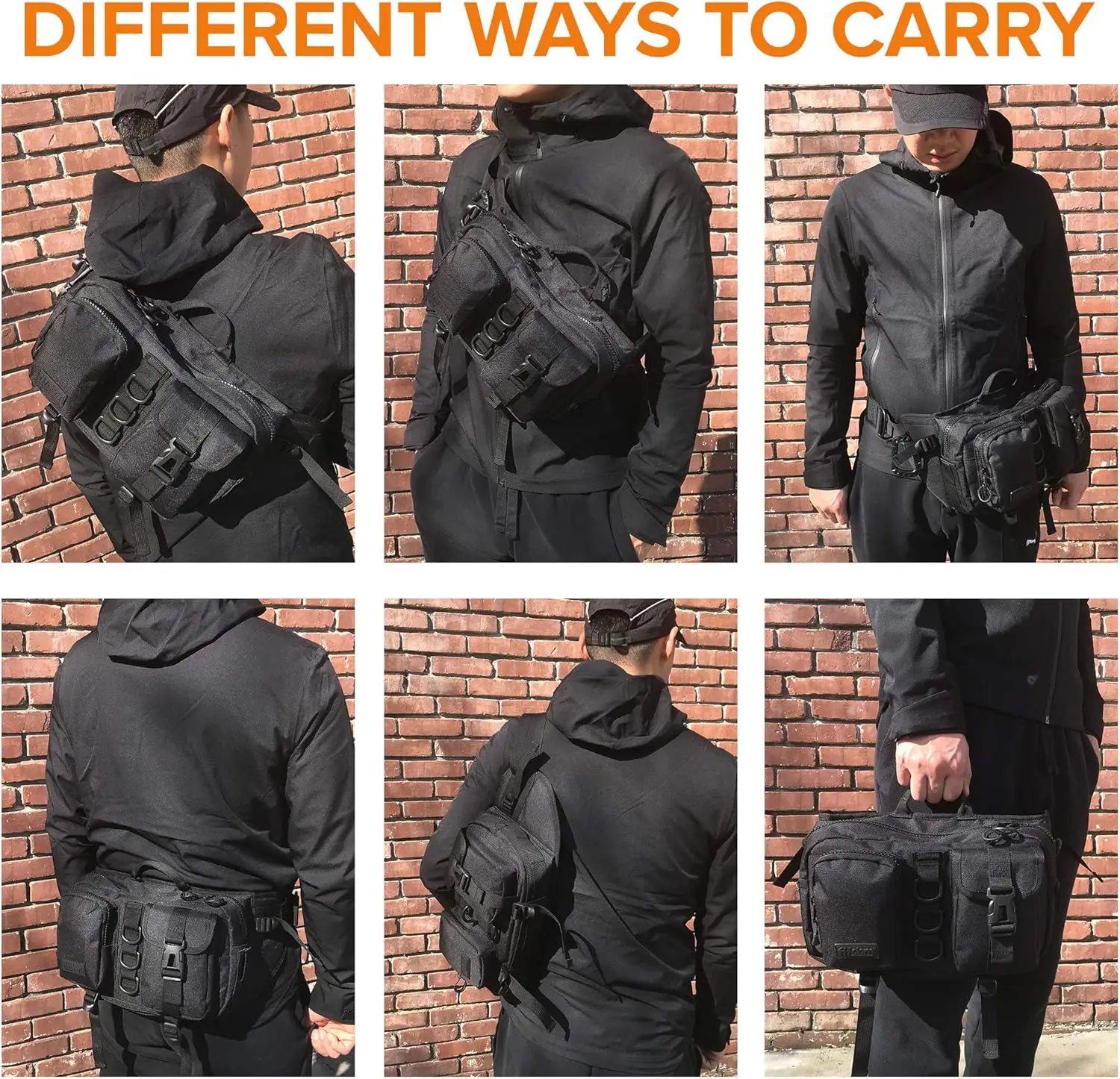 Большая поясная сумка fitdom tactical inspired для мужчин - Фотография_4