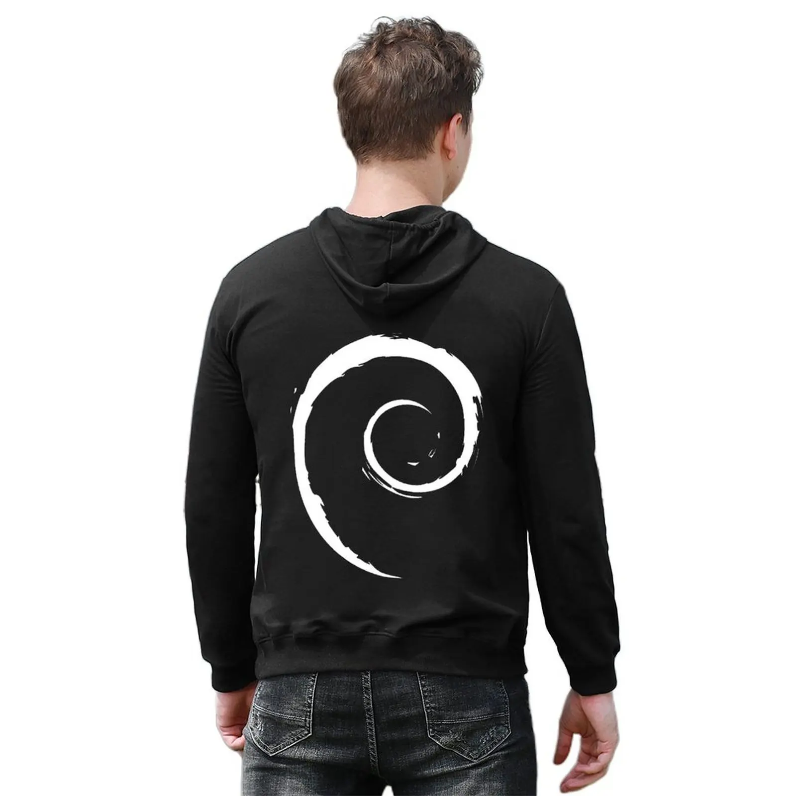Debian белая толстовка с капюшоном - Фотография_6