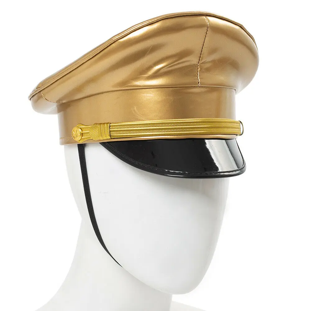 Personality women pu leather captain