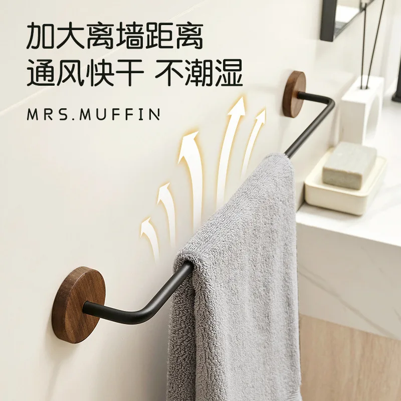 Вешалка для полотенец из орехового дерева в античном стиле - Фотография_3