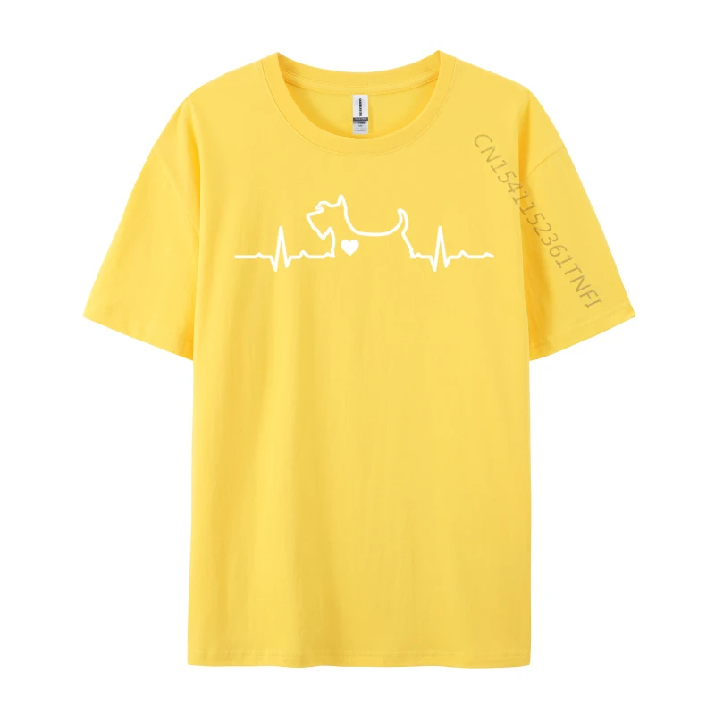 Милая футболка scottie heartbeat scottish terrier dog lover fitted group - Фотография_4