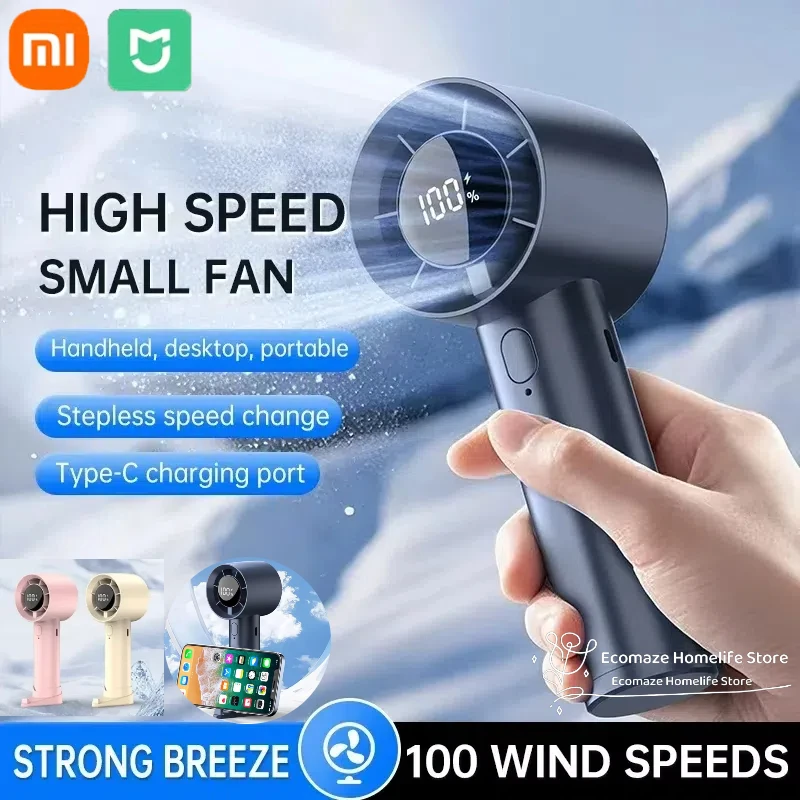 Портативный мини-ручной вентилятор xiaomi с ледяным охлаждением