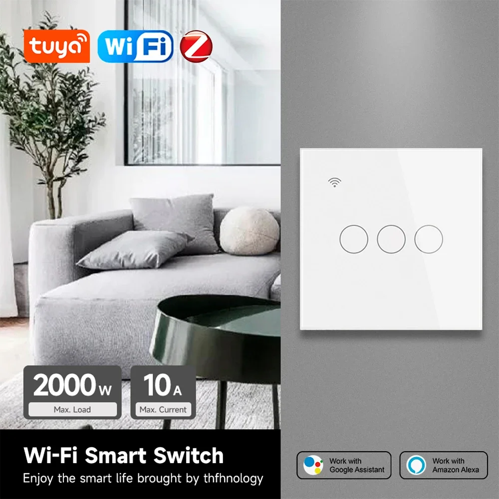 Умный светодиодный сенсорный выключатель tuya wi-fi zigbee