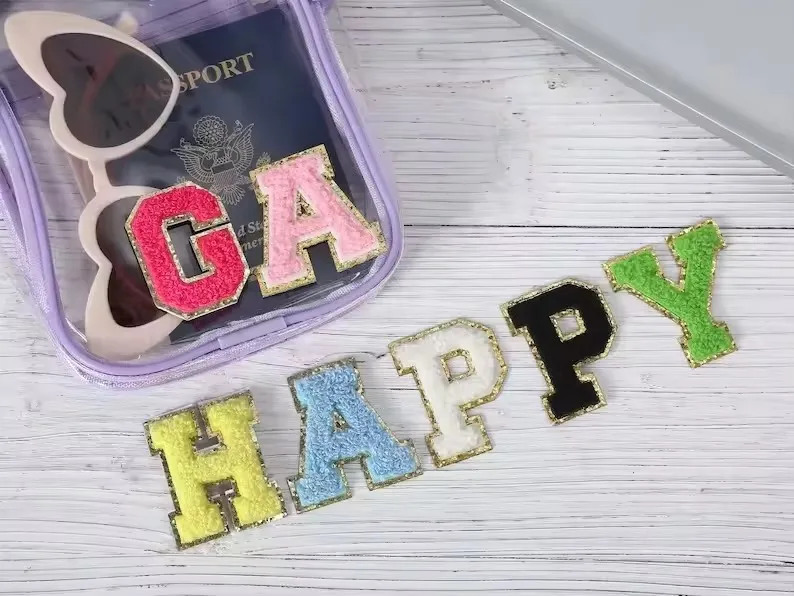 5,5 см нашивка с буквами из синели - Фотография_2