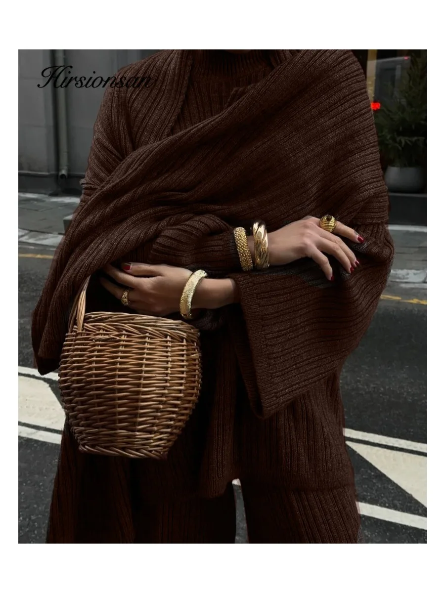 Hirsionsan мягкие элегантные винтажные женские костюмы из трех предметов - Фотография_6