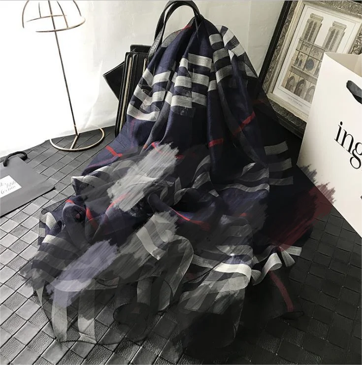 Новый клетчатый шарф для женщин - Фотография_2