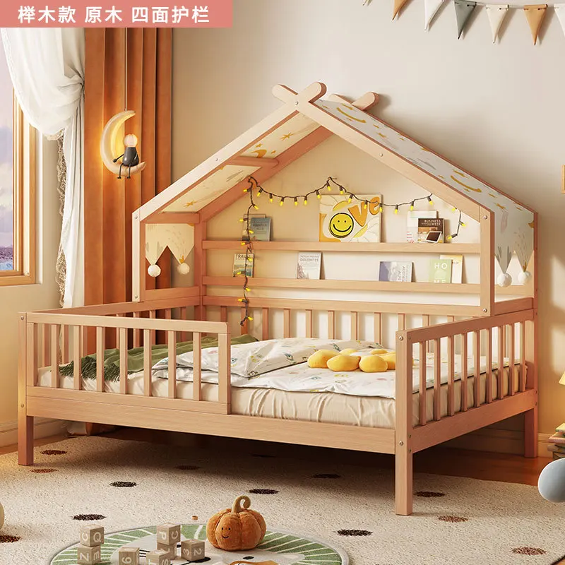 Детская кровать принцессы из цельного дерева для девочек - Фотография_6