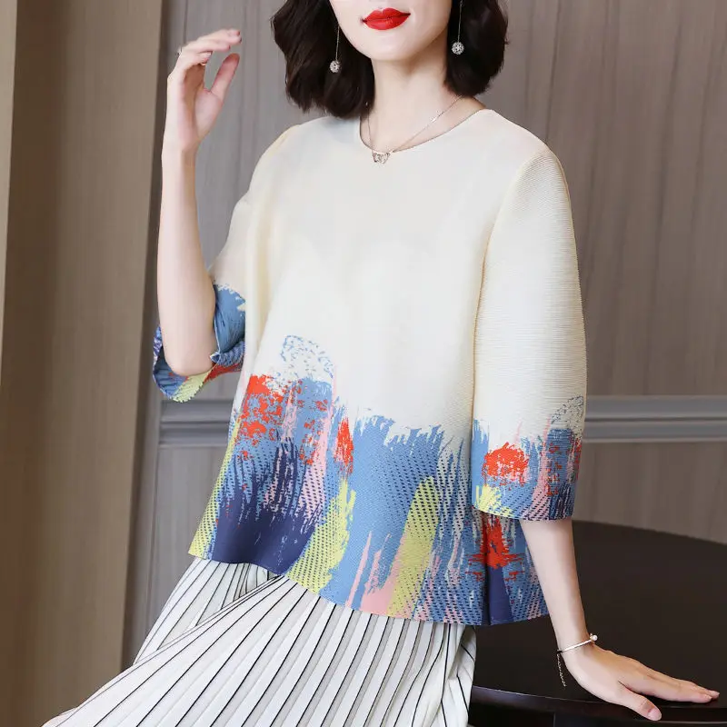 Женская блузка с круглым вырезом - Фотография_4