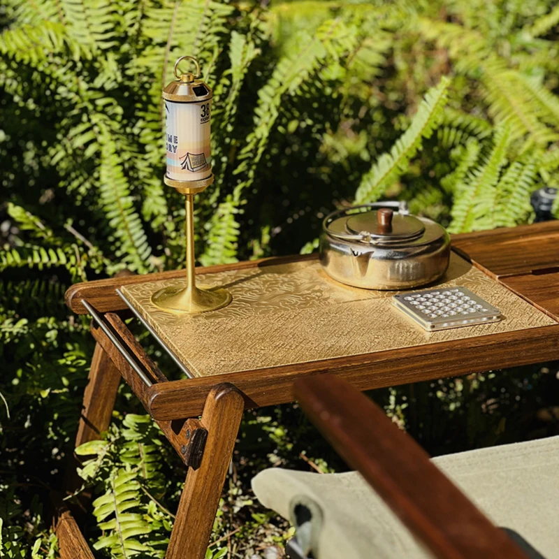 Твердая латунная пластина с тиснением для кемпинга