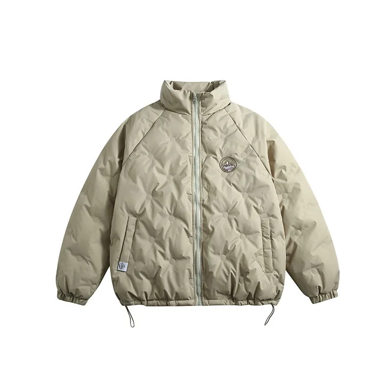 Модный легкий пуховик в американском стиле для мужчин с воротником-стойкой - Фотография_3