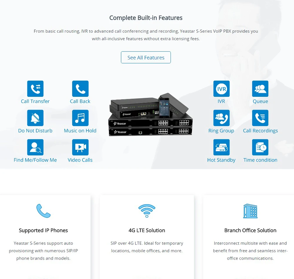 Yeastar s20 ip pbx поддержка 20 пользователей sip - Фотография_6