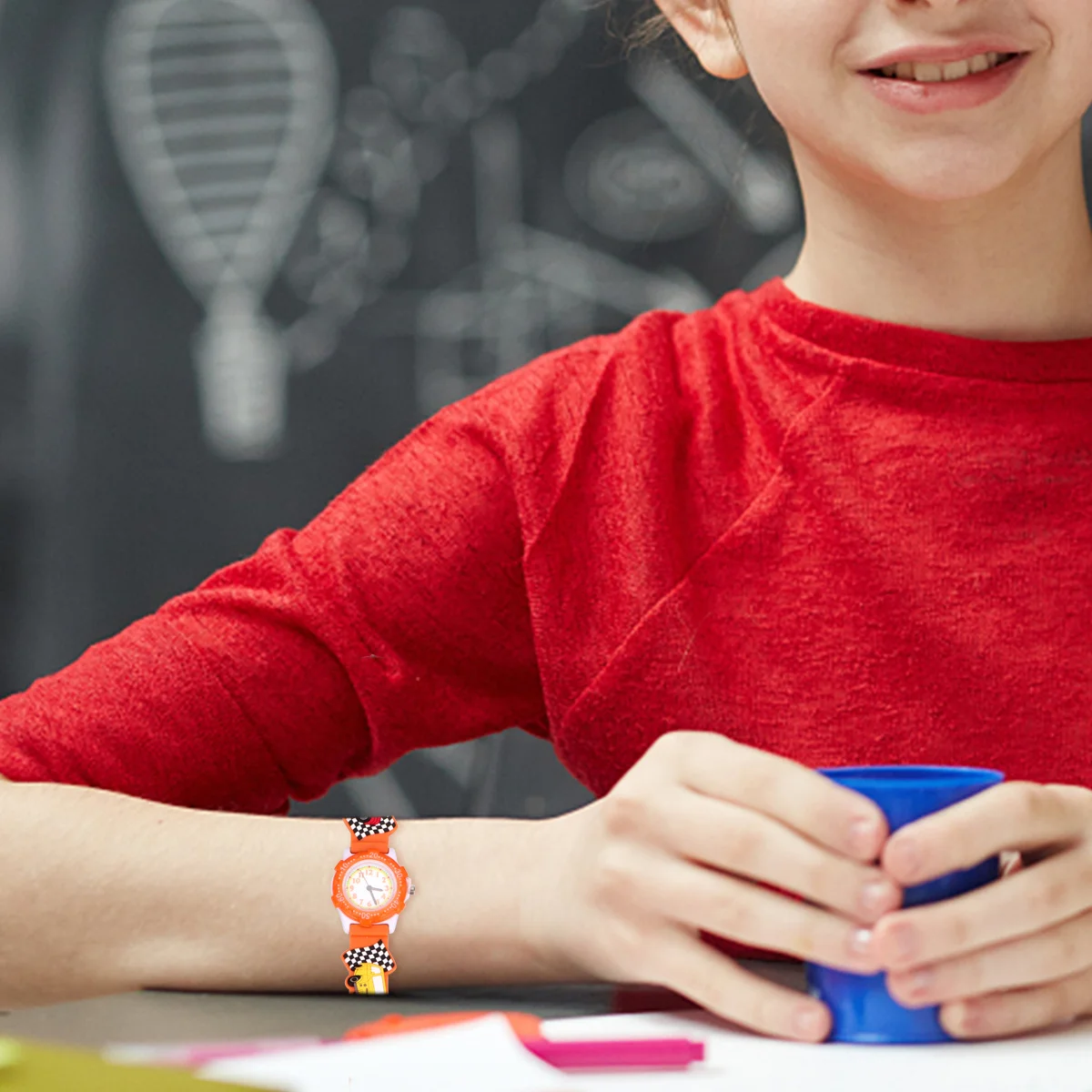 Детские часы с 3d рисунком автомобиля - Фотография_3