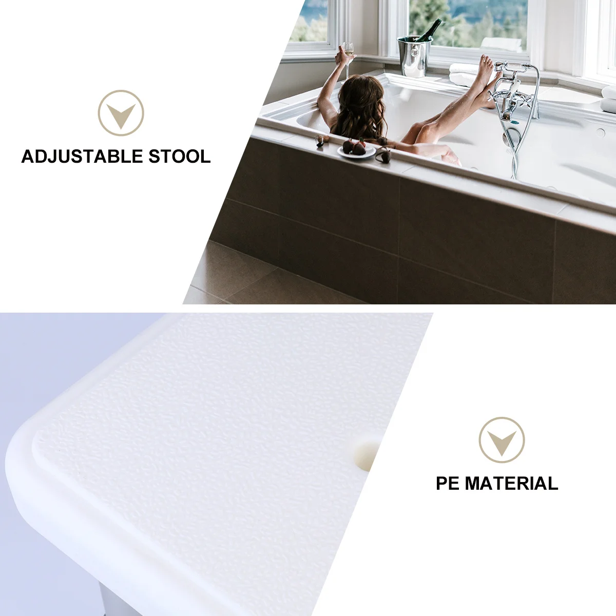 Регулируемый по высоте табурет для ванны - Фотография_3