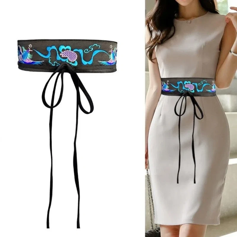 Ремень в китайском стиле с ручной вышивкой