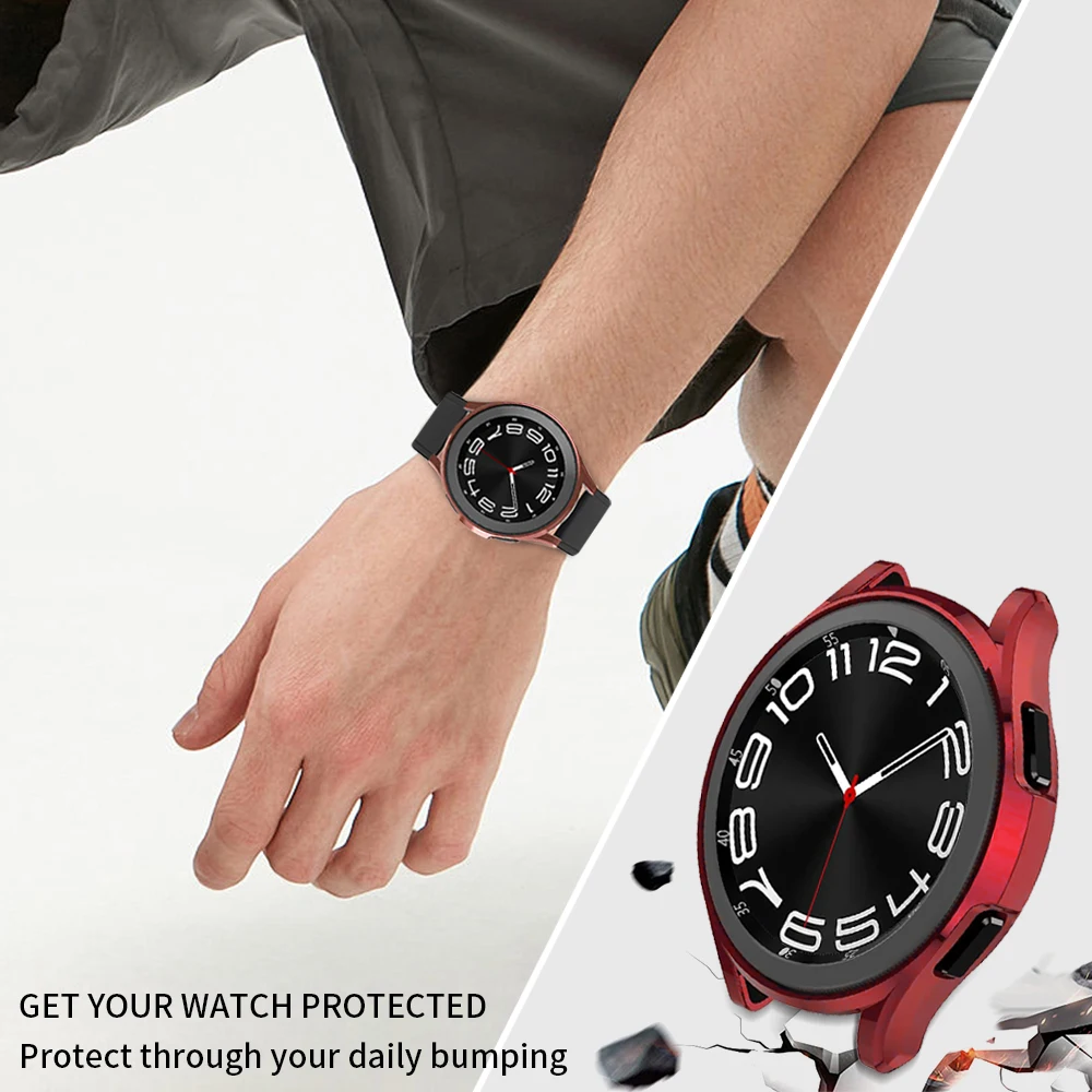 Чехол для samsung galaxy watch 6 classic 43 мм 47 мм с покрытием - Фотография_5