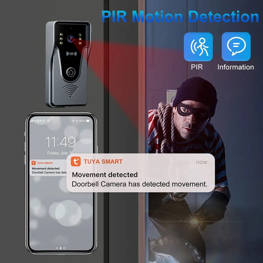 1080p 7-дюймовый wi-fi видеодомофон - Фотография_4