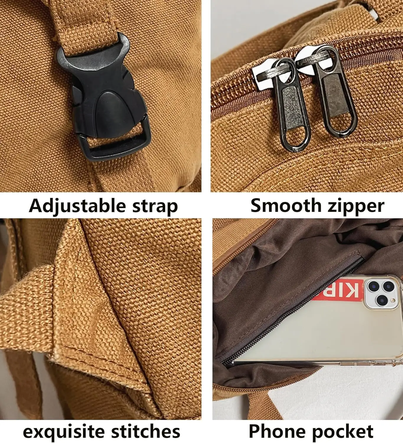 Мини-холщовый рюкзак для женщин и девочек - Фотография_5