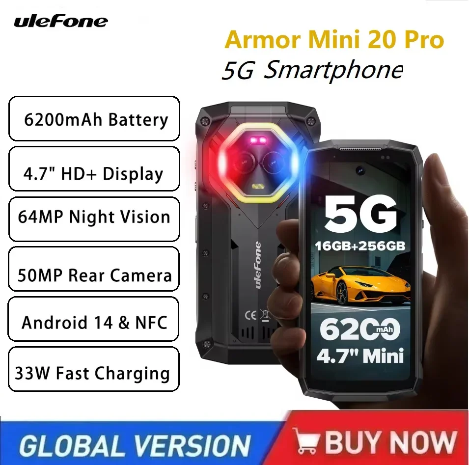 Прочный смартфон ulefone armor mini 20 pro 5g