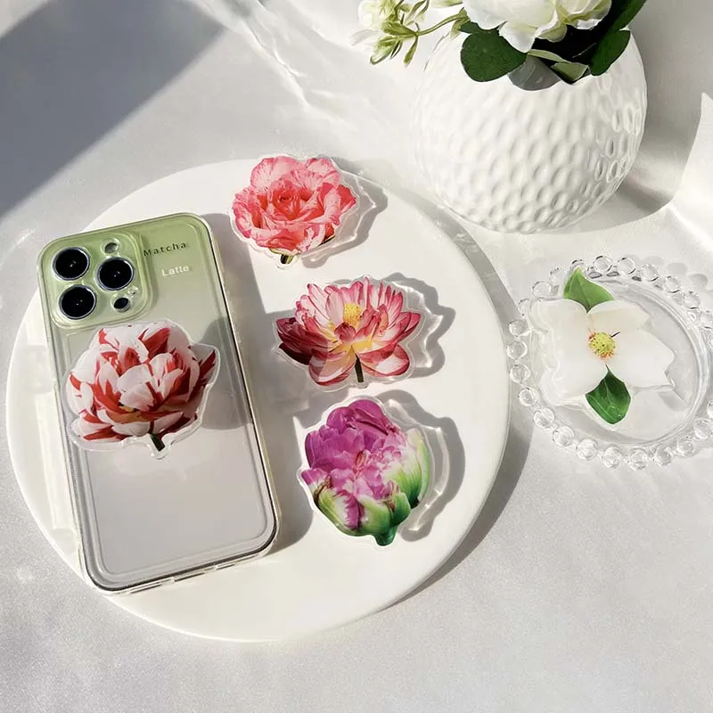 Милый модный держатель для мобильного телефона с имитацией цветка - Фотография_3