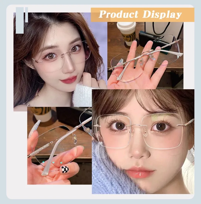 Квадратные безрамные фотохромные солнцезащитные очки в большой оправе - Фотография_6