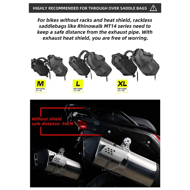 Rhinowalk мотоциклетная защита выхлопной трубы - Фотография_2