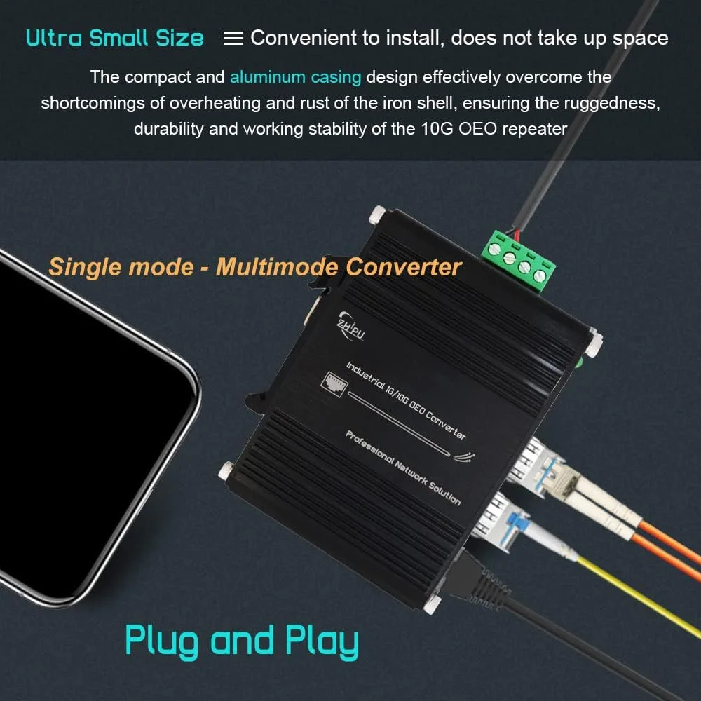 Промышленный удлинитель 10g sfp+ oeo на din-рейку - Фотография_4