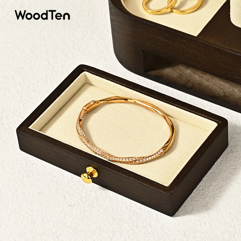 Woodten подставка для часов из цельного дерева с выдвижными ящиками - Фотография_5