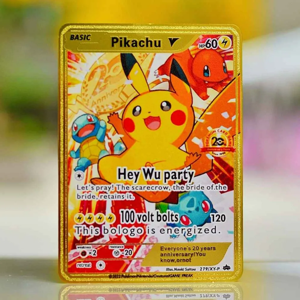 Аниме золотая карта tcg карты покемонов - Фотография_3