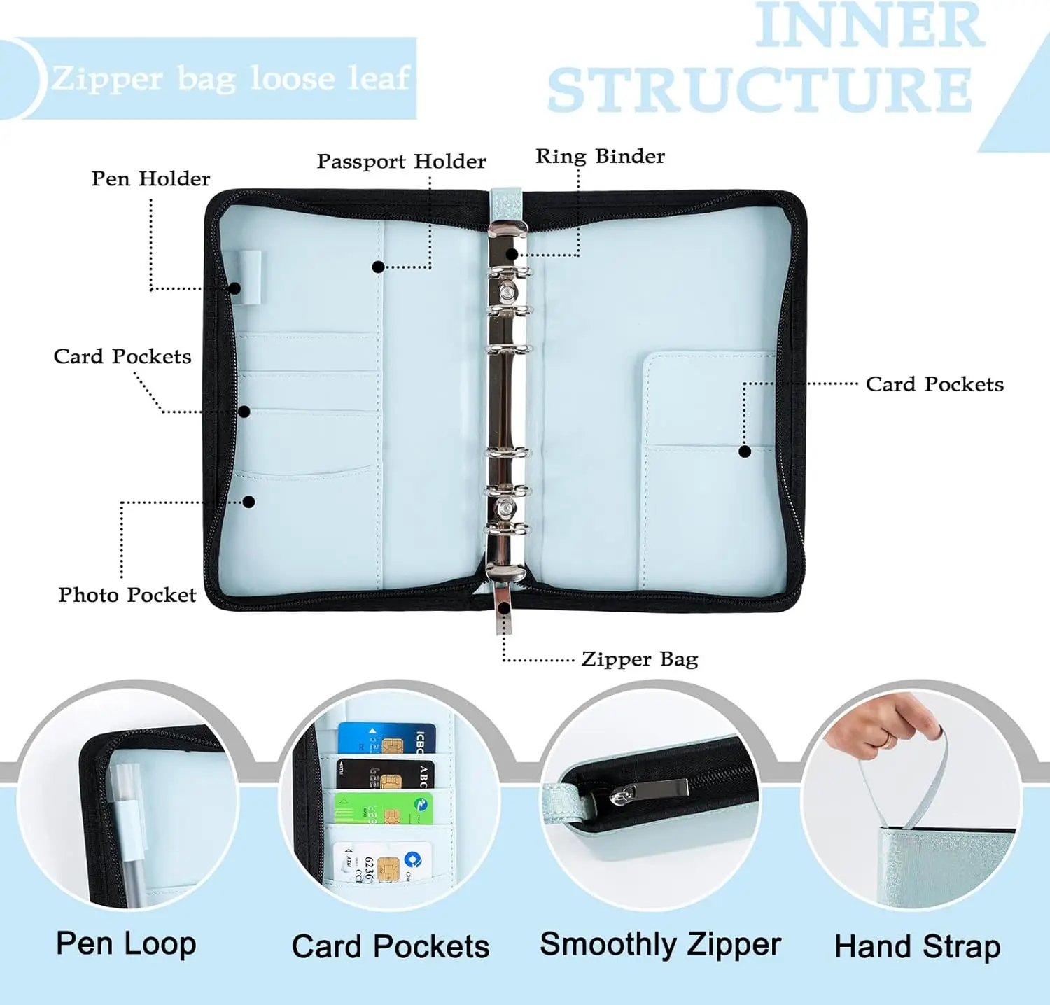 Бюджетная папка формата а6 на молнии