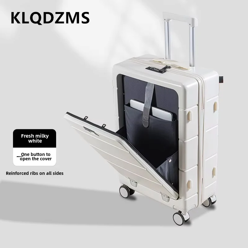 Klqdzms ручной дорожный чемодан с передним отверстием для ноутбука