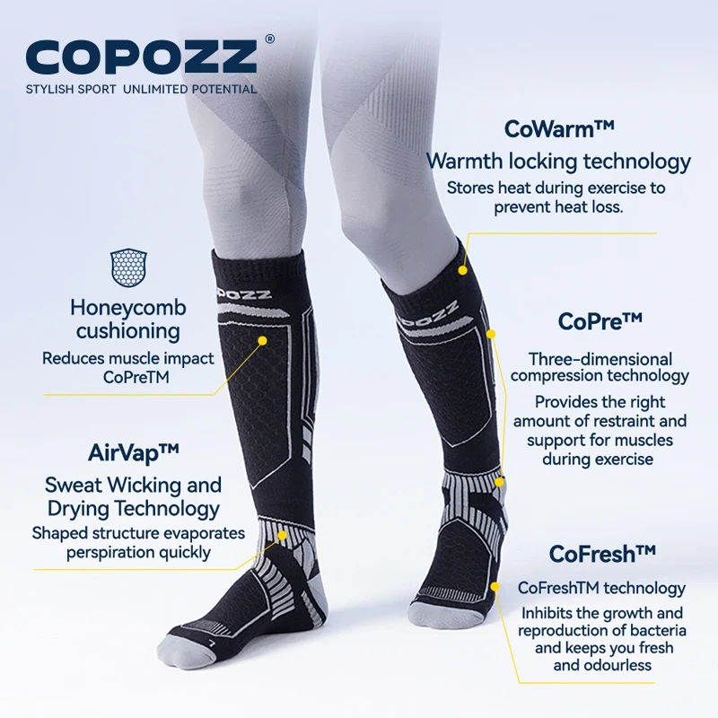 Copozz новые зимние лыжные носки для мужчин и женщин - Фотография_4