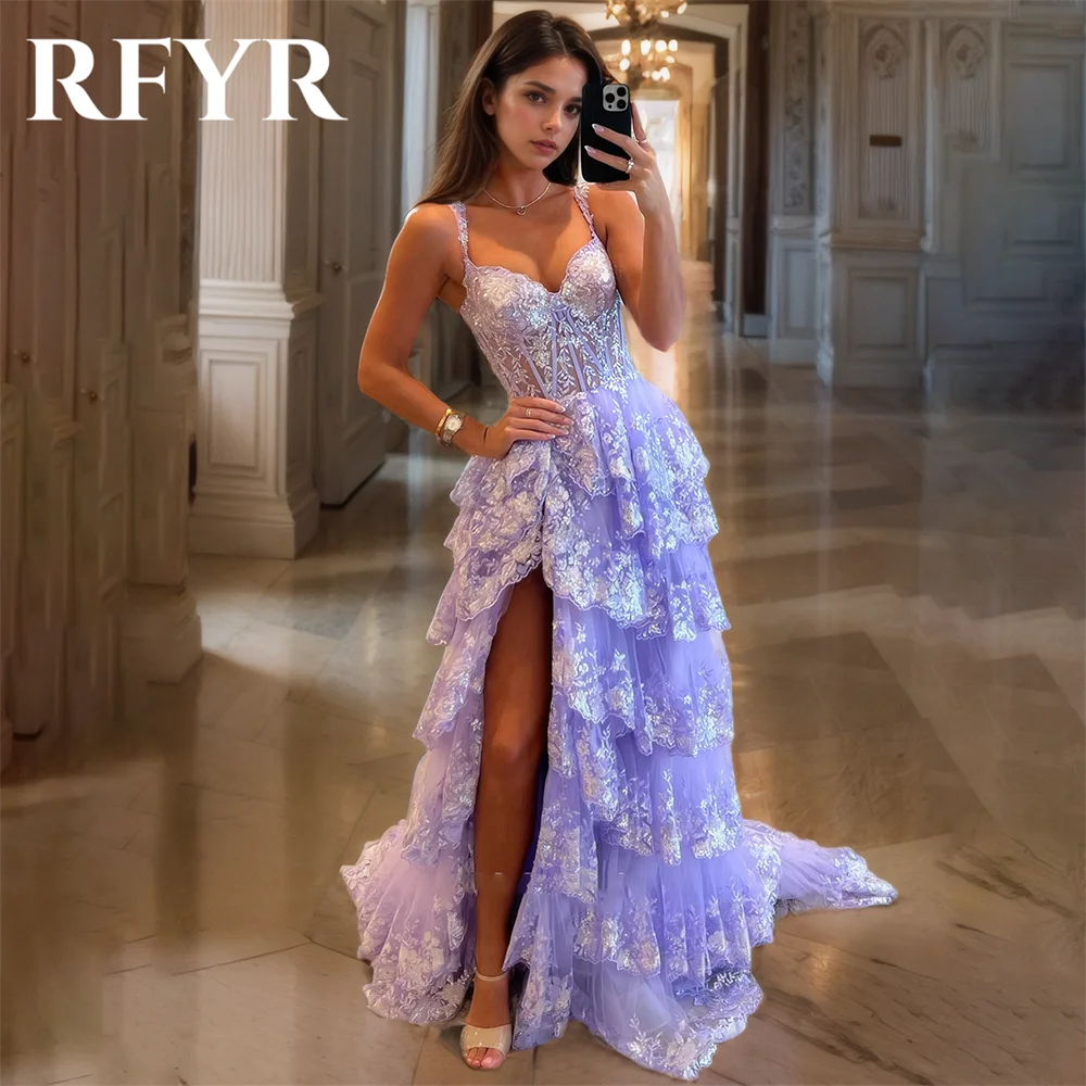 Rfyr фиолетовое вечернее платье