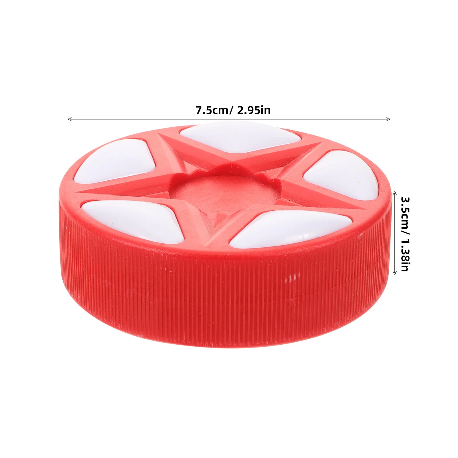 Красная линейная хоккейная шайба - Фотография_3