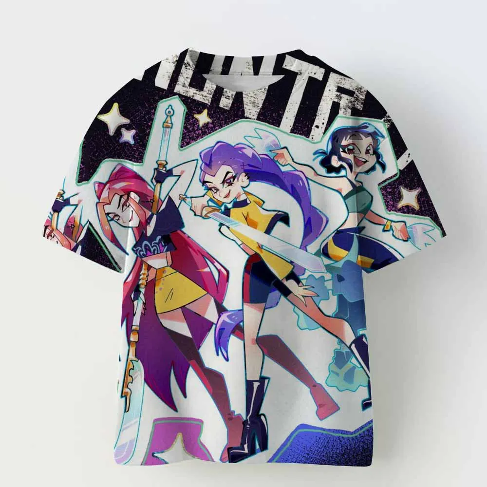 Футболка kpop demon hunters tiger для девочек и мальчиков - Фотография_3