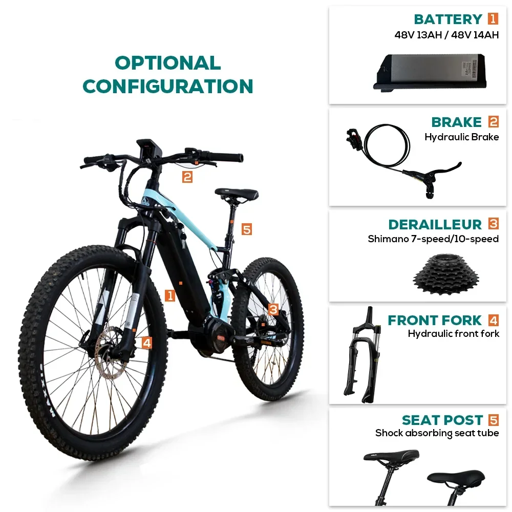 Oem odm eu us 1000w bafang mid - Фотография_2