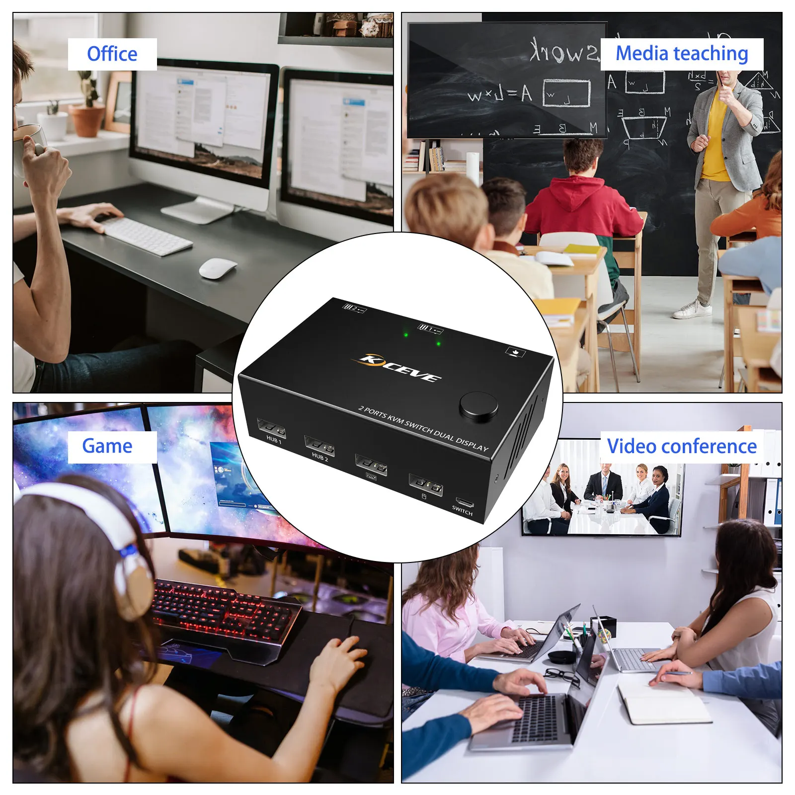 Kceve kvm переключатель 2in2 выход - Фотография_5