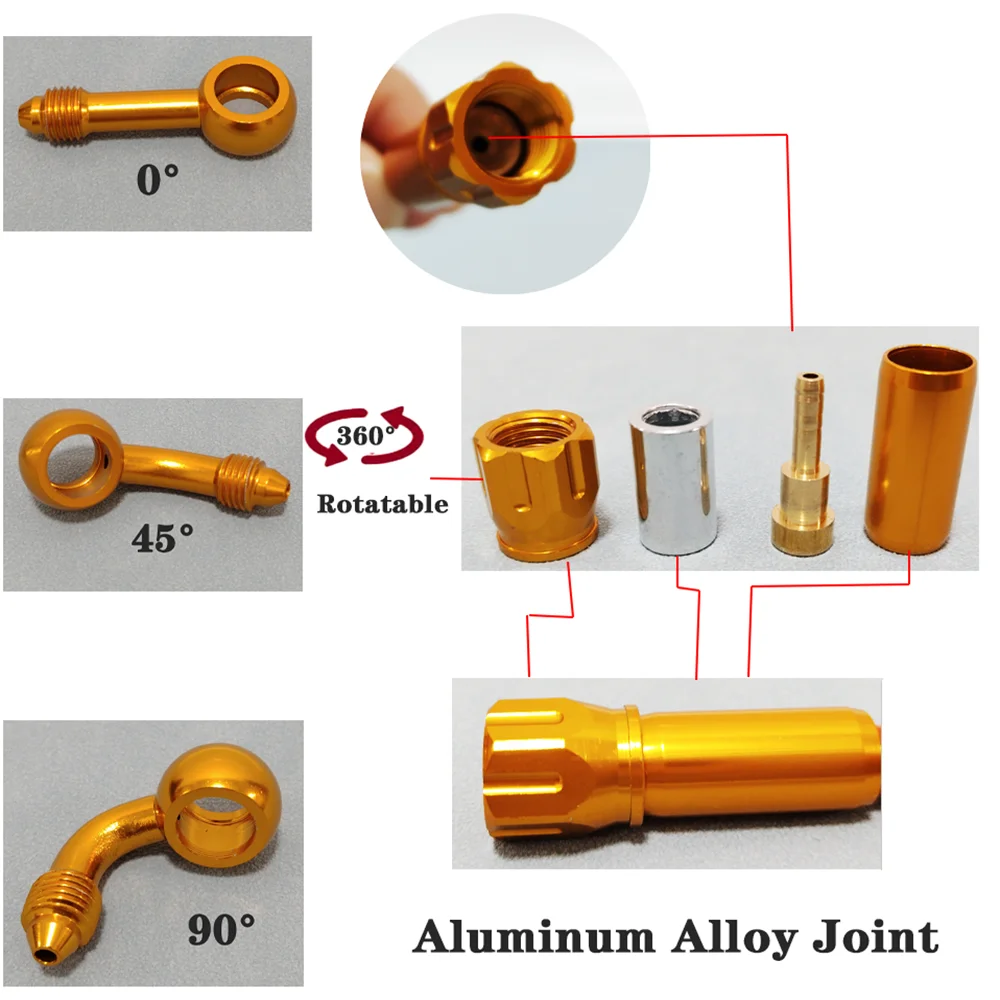 Мотоциклетный плетеный черный тормозной шланг из нержавеющей стали - Фотография_3