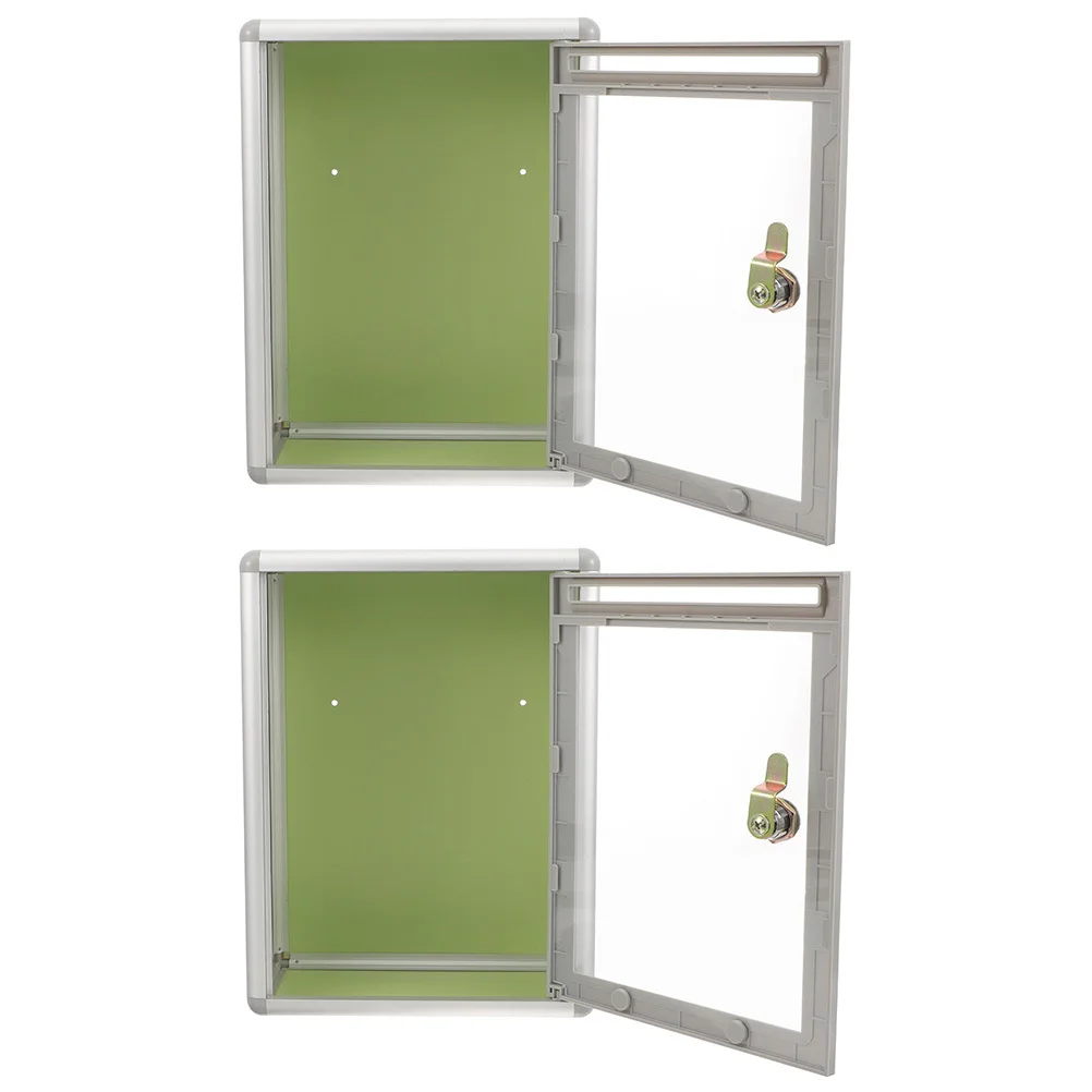 Прозрачный металлический настенный почтовый ящик с буквами для офиса - Фотография_2