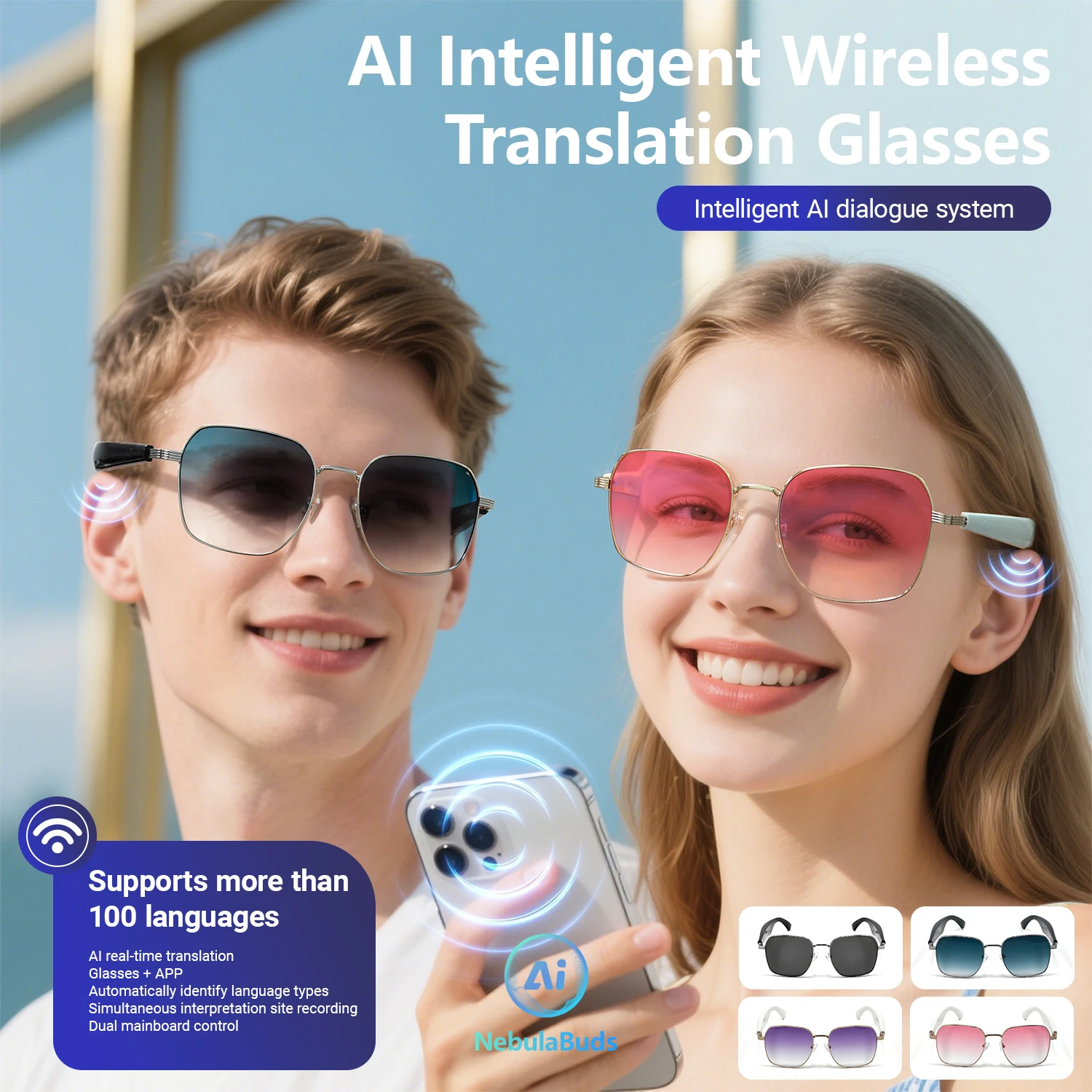 Умные очки lige, bluetooth-вызов, - Фотография_2