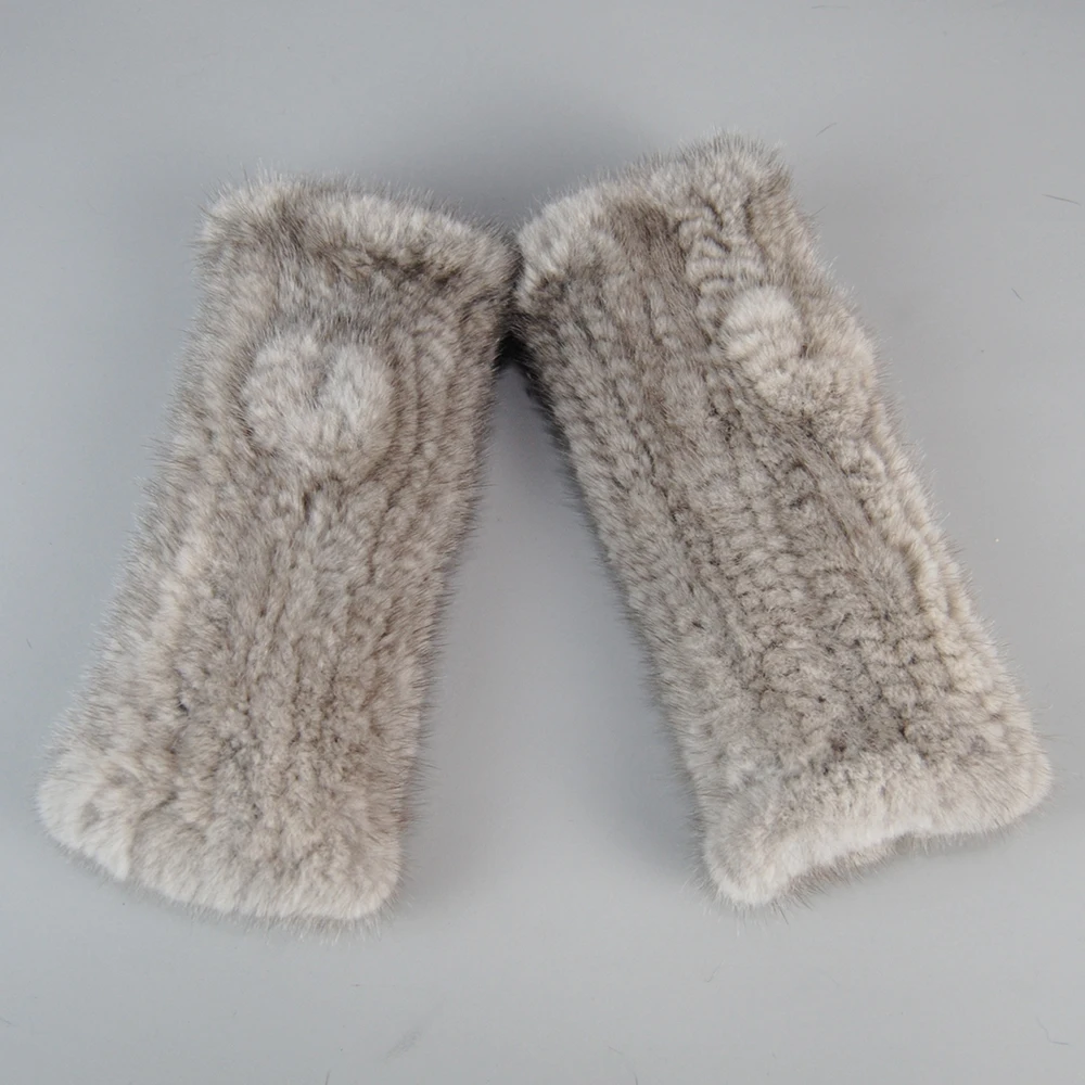 Лидер продаж, вязаные перчатки из натурального норкового меха - Фотография_3