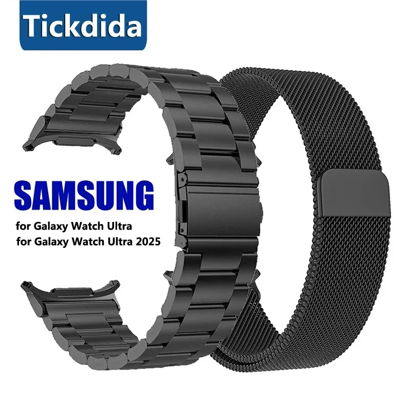 Ремешок из нержавеющей стали для samsung galaxy watch ultra 2025 47 мм