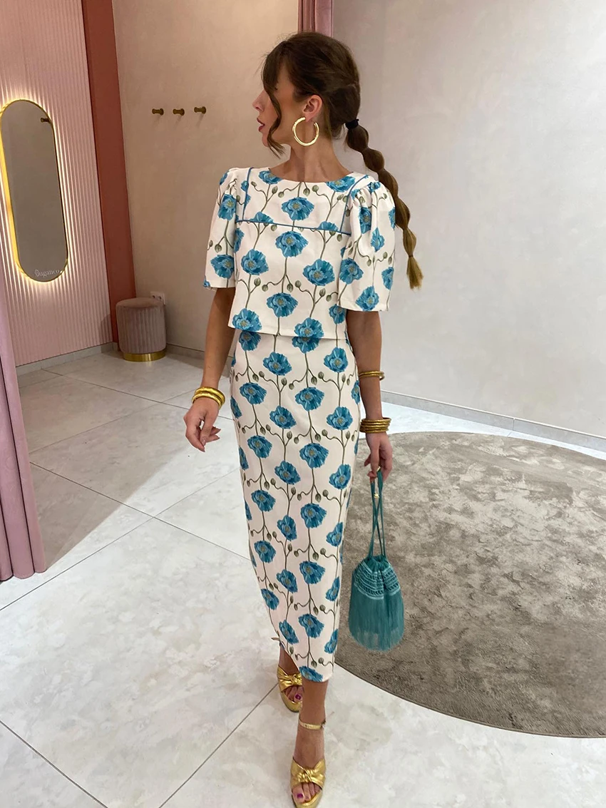 Marthaqiqi женский комплект одежды для сна с принтом - Фотография_2