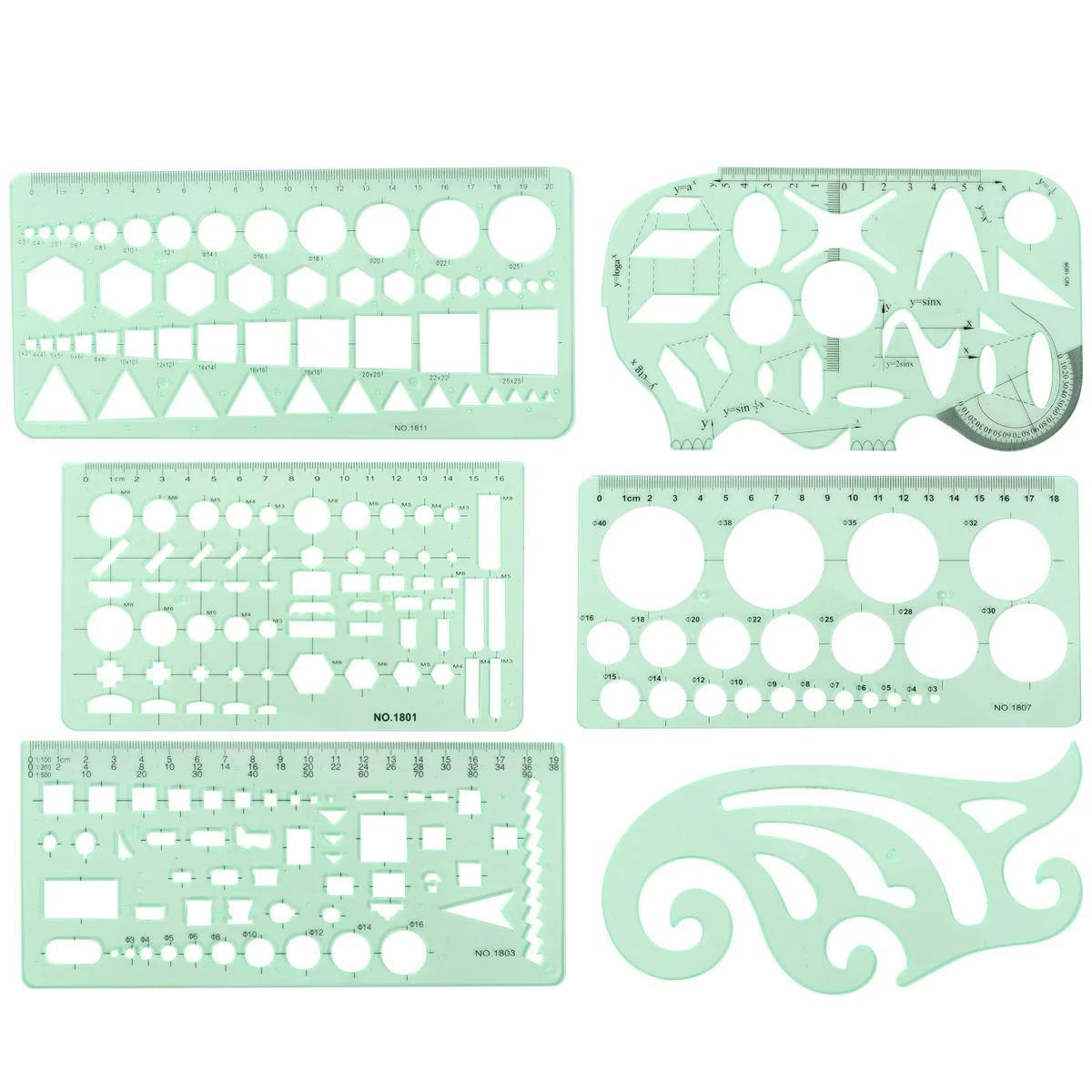 Пластиковые кривые линейки для черчения - Фотография_2