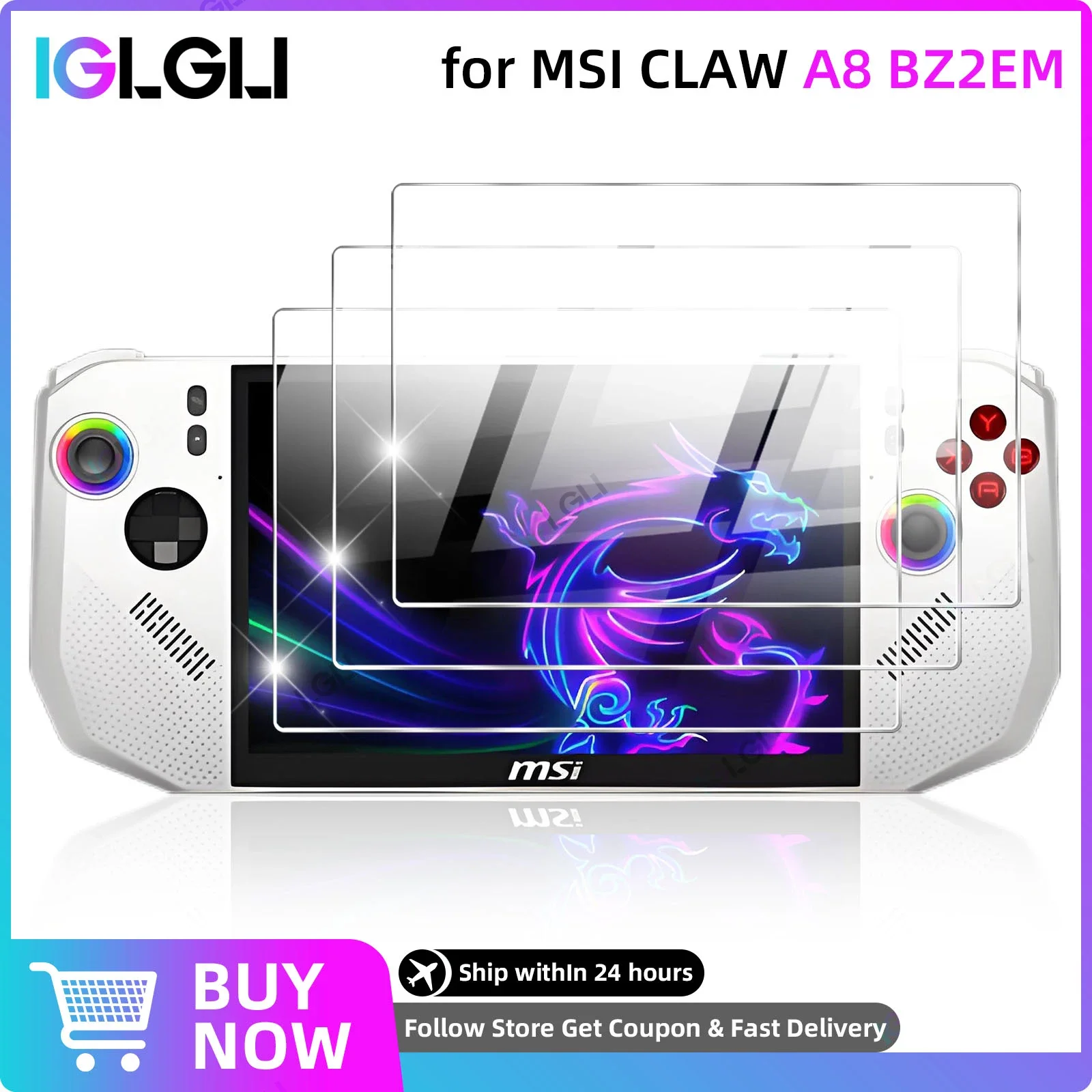 Защитная пленка из закаленного стекла 9h для msi claw a8 bz2em